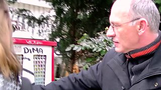 Old grandpa lures 18 year old German teen home on the street