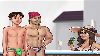 SummertimeSaga - Man Dancing near the Jacuzzi for a Beautiful Girl