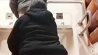 Smartphone shooting in public toilet