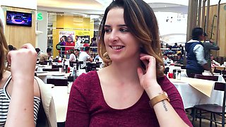 Brunette Amateur Beauty Banged All Over On Public Beach