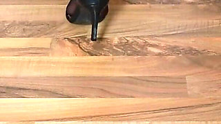 High Heel Clicks on Wooden Floor - Slow Walking Heel Sound Asmr