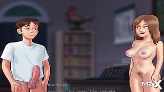 Uncensored manga porn with big tits in an incredible visual novel experience