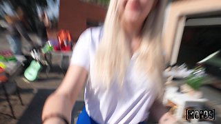 Lucy's Wild Yard Passion in a Public Flashy Encounter