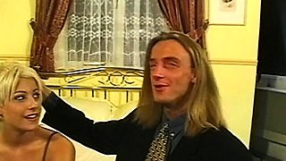 Blonde blowjob adoring skank facialized after hardcore fun