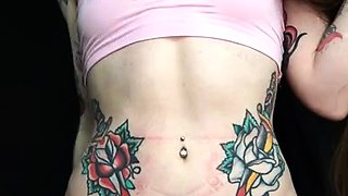 Petite small tit babe with perfect pussy masturbates