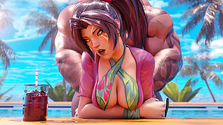 Rough Vacation Creampie: Stinky Pussy & Ass Destroyed by Huge Black Monster Cock