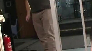 Humiliating bondage with whipping