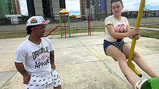 I Pretend to Be an Aerobics Teacher as an Excuse to Fuck a Stranger and Fill Her Entire Pussy with Milk
