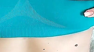 Teen Wife Solo Plays with Nipples Through Sport Topic