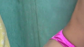 Watch Wedgie Thong Bloomers From Under the Desk, Japanese Girl Sitting on Chair in No Bra Short Gym Clothes and Knee-high Socks