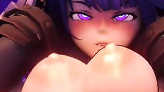 Boss Raiden Shogun Cums and Gets Roughly Fucked by a Mitachurl Cock Full Vaginal Nelson X Ray View