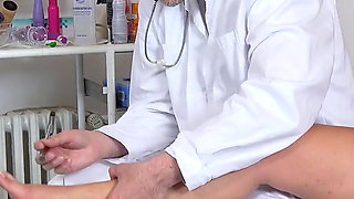 Breast Exam of Hairy Chubby stepmommy