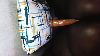 BBW Dildo Squirt and Farting on Table