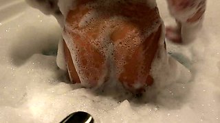 Lovely Amateur teen brunette masturbating outdoor