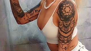 Intense Solo Session: Realistic Dildo Deepthroat Riding Solo Climax and Messy Fake Cum Facial