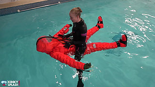 Human Life Raft - Inflated Suit Slave Pool Domination