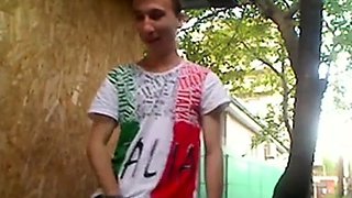 Twink's Outdoor Dance and Masturbation