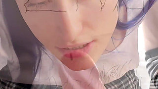 First Anal Cutie Schoolgirl, Teacher Rough Fuck in Ass with a Big Dick, Creampie From First Person