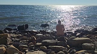 Slim Small-titted Blonde Naturist Sucked My Cock & Let Me Fuck Her From Behind In the Forest