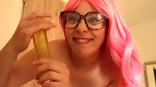 I Make Silly Faces While I Suck and Jerk off Your Small Dick Watch Me Pull Ahegao Faces and Make Funny Expressions