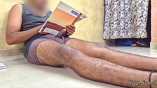 Stepmom caught stepson while studying and watching porn