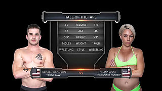 Helena Locke Vs Nathan Bronson Mixed Wrestling