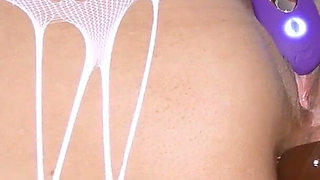Close-up of My Wife's Ass Taking a Huge Black Thing up the Ass.
