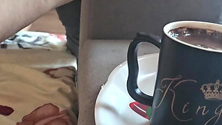 Stepdaddy fucking morning coffee