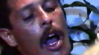 Sexy blonde with hairy cunny doing deep throat vintage style