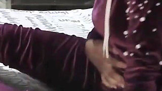 Horny African College Babe Masturbates with Local Dildo