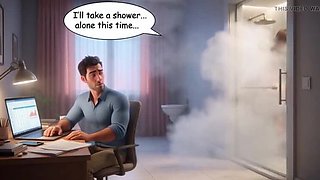 Stepdad And Stepdaughter Shower Heat Turns Into Rough Anal Sex With Big Creamy Finish (AI Porn)