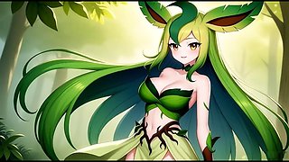 Thigh job, pokemon hentai, anime