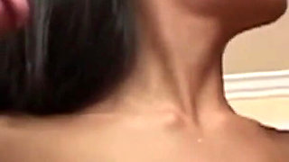 This Skinny Ass Slut Stripped and Had Two Cocks at Once in Her Nasty Mouth