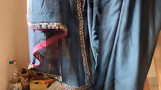 Desi Indian wife fucking hard in standing position with her husband's friend