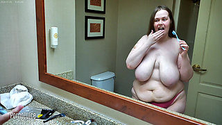 Big Titty BBW Toothbrush Breast Worship Starring Erica Jane