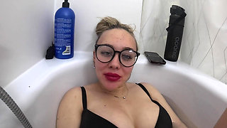Foot Goddess Gives Instructions in the Bathtub!