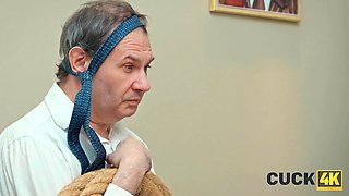 Cuck4k. petite laTina Brunette likes a cruel fuck in front of her spouse
