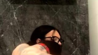TsAviva Upskirt Dildo Play In Glasses