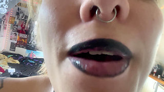 Mouth Tour Black Lipstick Goth