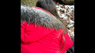 Shy  white pussy pounded In the wilderness