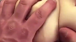 Cum on Big Tits of My Sissy Girlfriend