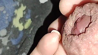 Secretly Used His Stepsister's Hand and Cum on Her Palm