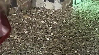 Hardcore Beating and Caning at Night by Two Merciless Dommes