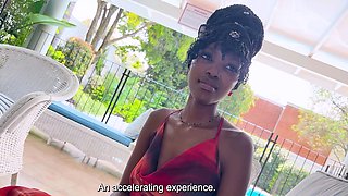 18YO EBONY AMATEUR on my couch trying to act shy