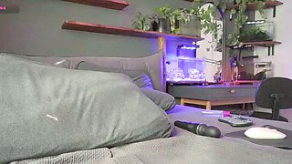 Shemale tranny enjoying solo masturbation