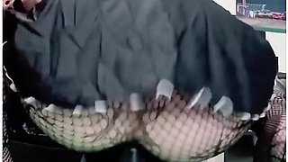 Skinny Goth Babe Rides Her Toolbox