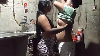 Michel Paula's Kitchen Surprise: Horny Latina Lesbians Lick Hairy Pussy & Big Ass in Outdoor Amateur HD