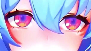 Genshin Impact - Ganyu’s Sloppy Blowjob and Squirting Orgasm - 3D Hentai Animations