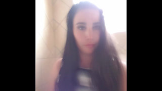Slut Films How She Pisses in Toilet, Licks Toilet Seat, Rubs Pussy