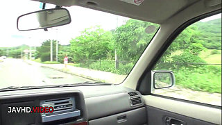 Sexy Japanese Beauty Provides Intense Roadside Blowjob Experience